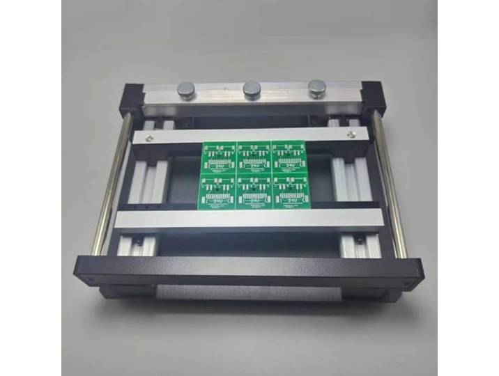 QINPI Manuelle kleine Siebdruckstation, SMT-Stahlgeflecht-Lötpasten-Drucktisch mit Schaber, einstellbare Dicke, hochpräziser PCB-Schablonendrucker, einfach zu bedienen, für Elektronik-Reparatur