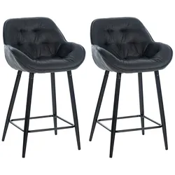 CLP 2er Set Barhocker Gibson - Tresenstuhl Mit Fußstütze - 2 x Tresenhocker Gepolstert