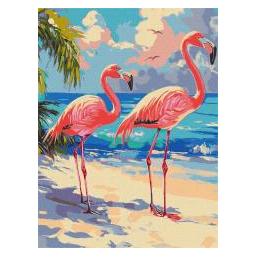 Ideyka Malen nach Zahlen - Rosa Flamingos 30x40cm (66129020)