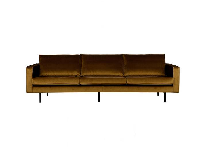 Livetastic 3-Sitzer-Sofa Rodeo, Honig, Metall, Füllung: Silikon, Schaumstoffflocken,Silikon, Schaumstoffflocken, 277x85x86 cm, Made in EU, Wohnzimmer, Sofas & Couches, Sofassofas
