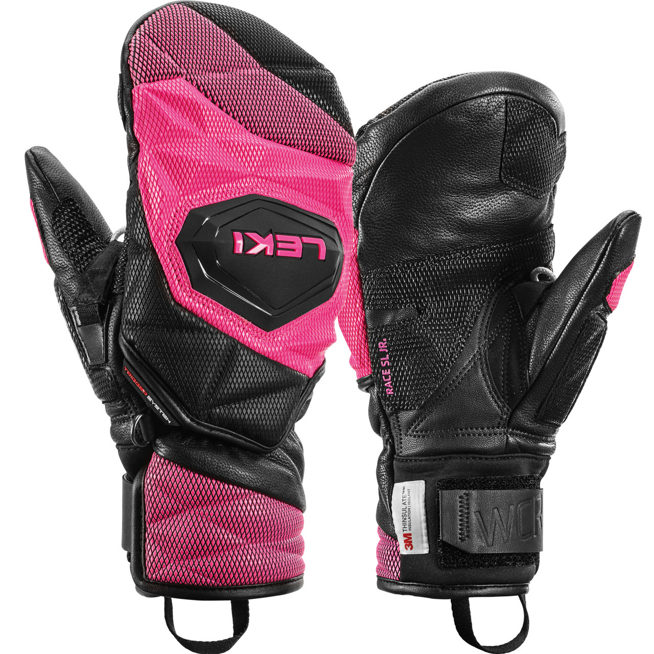 Leki Kinder Fäustling WCR VENOM 3D black/pink - 6,0