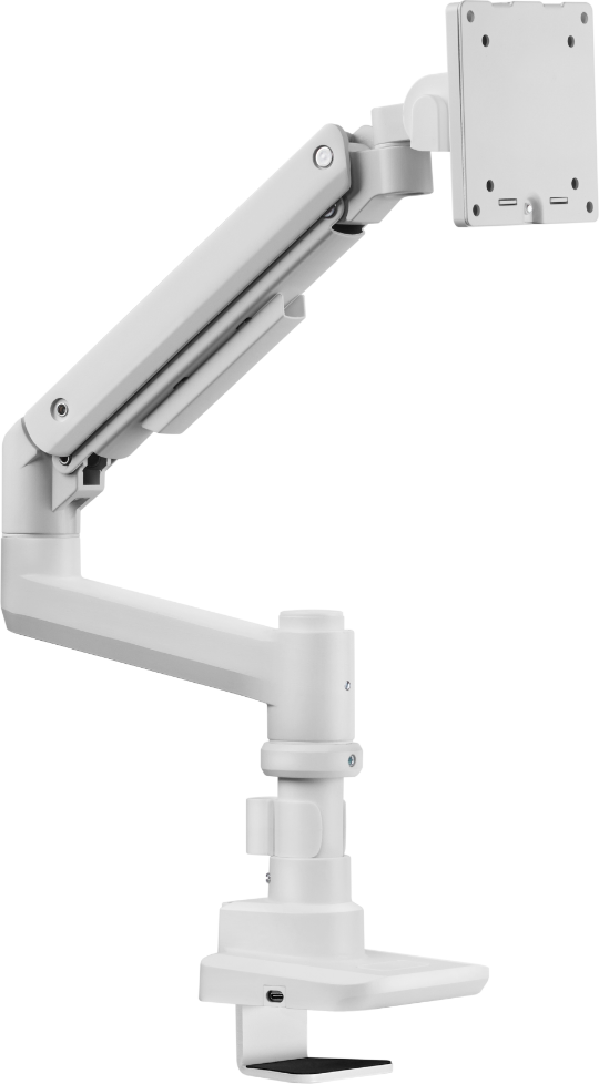 Maxmount Skärmstativ 20kg Heavy-Duty 17”-49” Vit Med Usb Portar - 1 Skärm