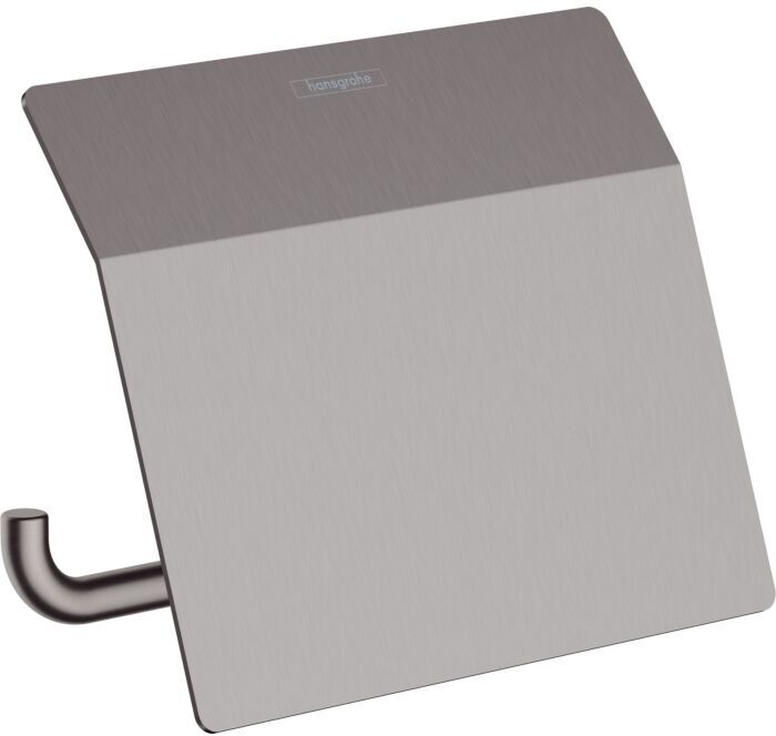 Hansgrohe AddStoris Papierrollenhalter 41753340 mit Deckel, Wandmontage, Metall, brushed black chrome