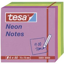 tesa Haftnotiz 56004-00-00 75 mm x 75 mm Pink, Gelb, Grün 480 Blatt