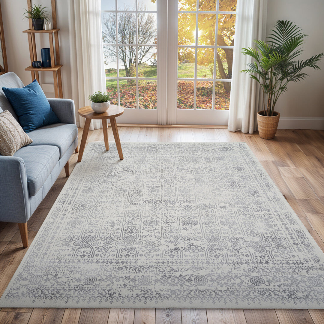 Mistana Copenhaver Power Loom Grey/Cream Area Rug Cream;Black;Gray Rectangle 160 x 215cm