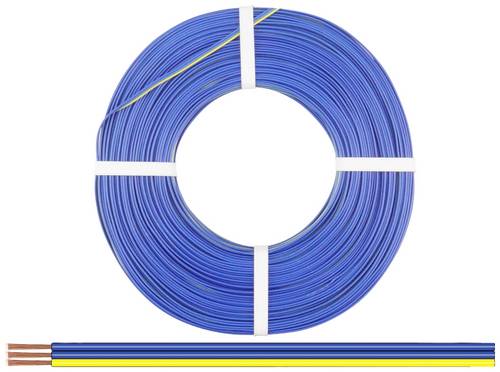 Donau Elektronik 325-223-25 Litze 3 x 0.25mm² Blau, Gelb 25m