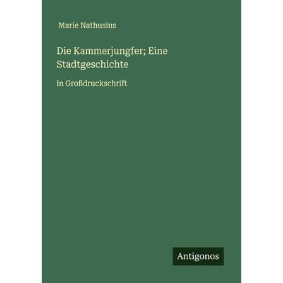 Die Kammerjungfer; Eine Stadtgeschichte, Taschenbuch von Marie Nathusius, Antigonos Verlag, 978-3-388-06017-0