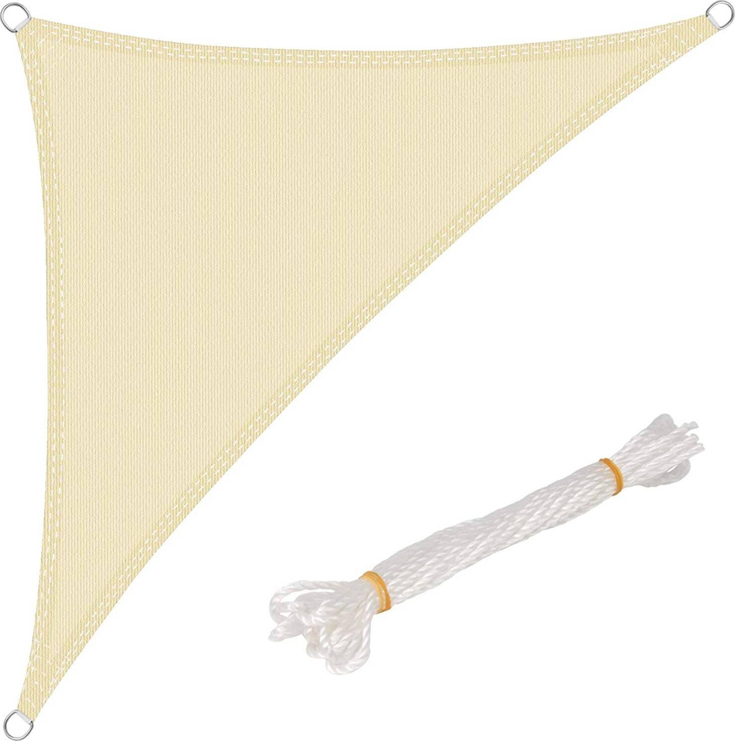 Famanu zonnescherm met UV-bescherming - crème - B: 5 m, D: 5 m, H: 7 m