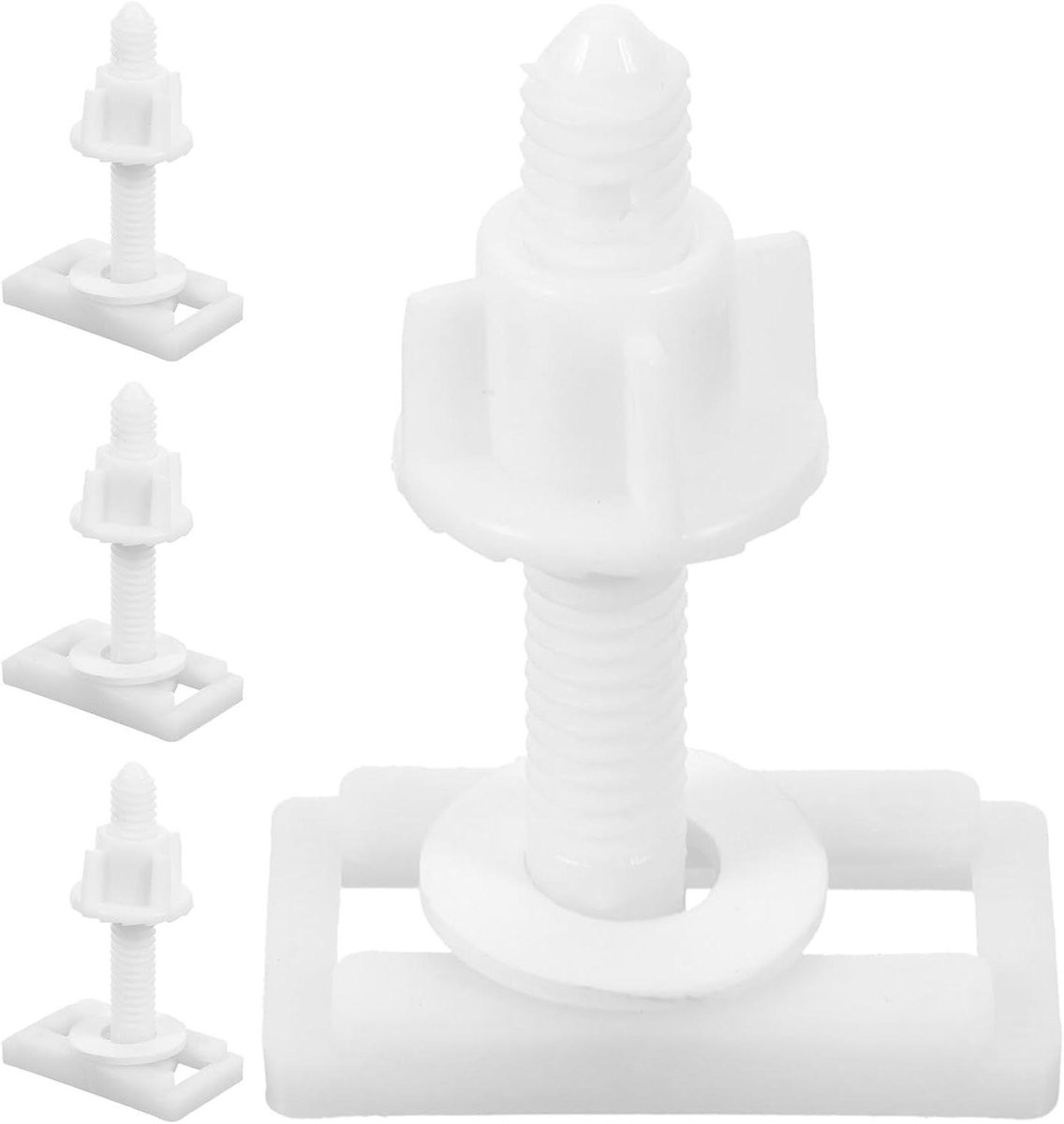 Toiletbril Bevestigingsset Wit - Universele WC-bril Ophanging voor Badkamer Reparatie - 65 cm