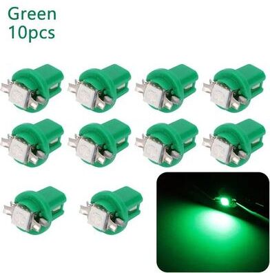 Uplift Picks Ten Piece B8 5D T5 5050 LED Dashboard Bulb Set green t5
