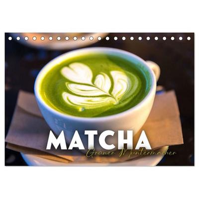 Matcha - Grüner Muntermacher (Tischkalender 2027 DIN A5 quer), CALVENDO Monatskalender
