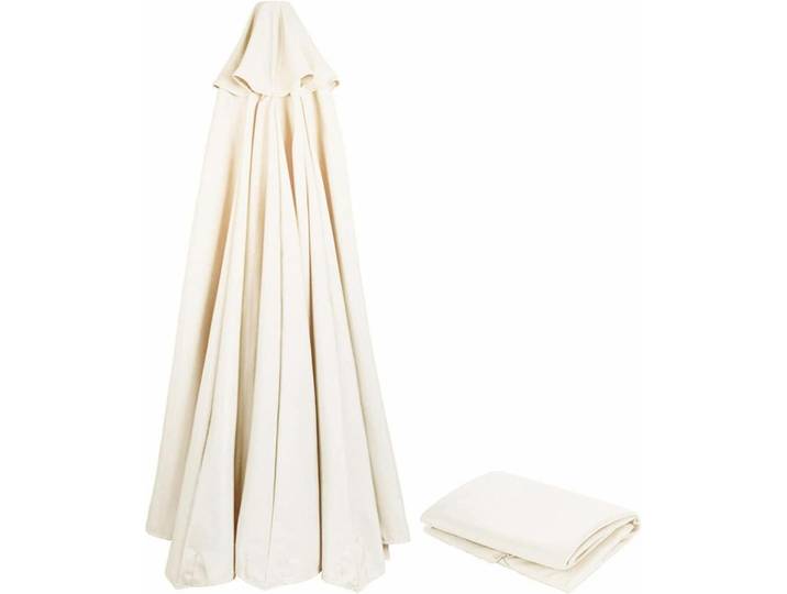 Sonnenschirm Ersatzbezug 250 cm 8 Streben Beige UV80 Wasserdicht Windfest Polyester