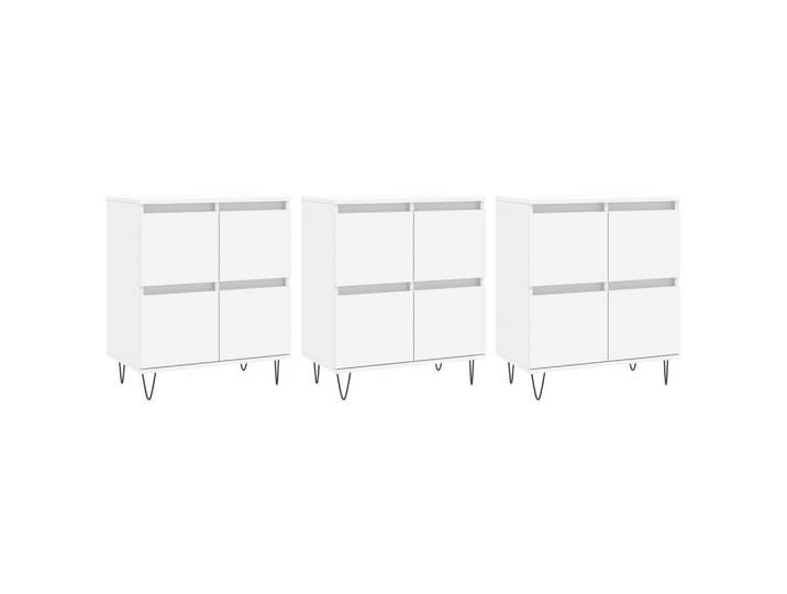 vidaXL Sideboard, Kommoden 3 Stk. Weiß Holzwerkstoff