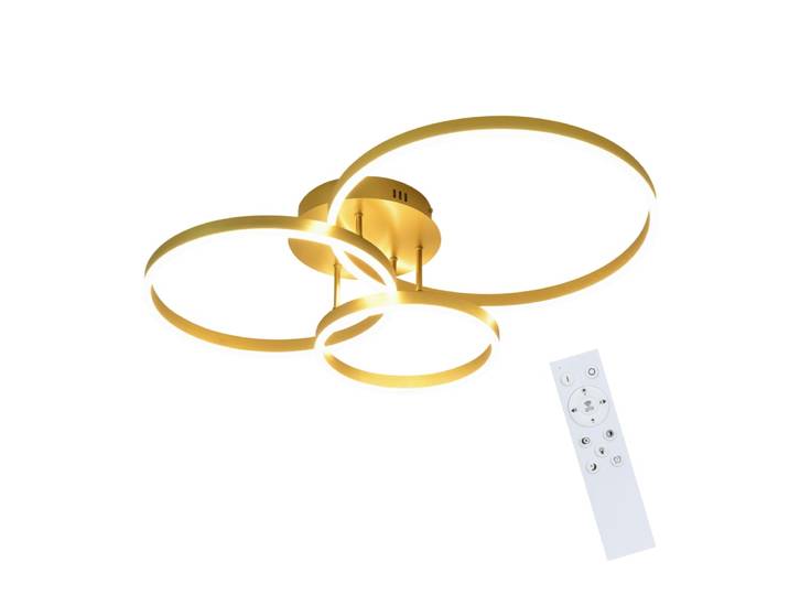 Plafonnier fer doré 82x58x24cm led 74w