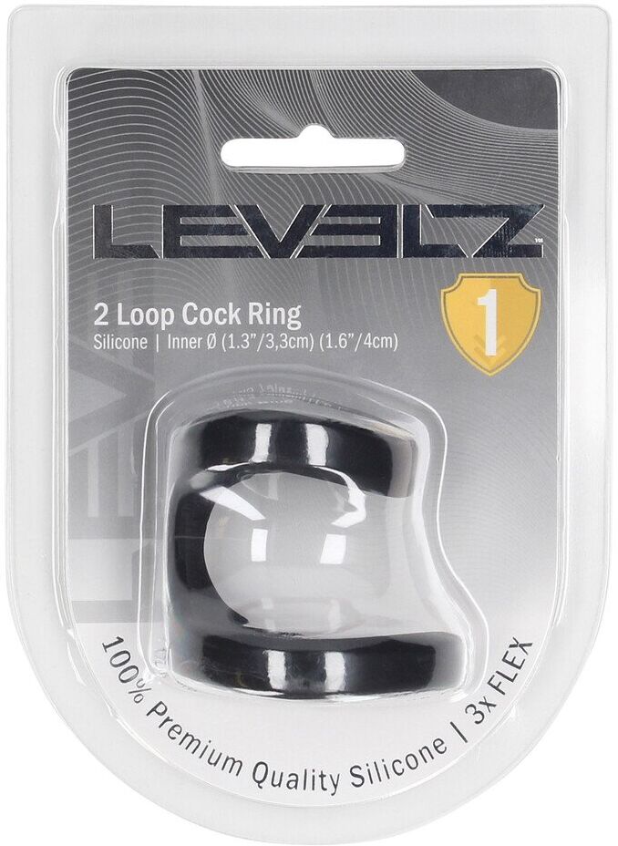 Levelz 2 Boucles Anneau en Silicone - Noir