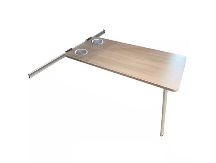 JCSRYD Wohnmobil Tisch Klappbarer Esstisch, Klappbares Bein + Tisch + Schieber Set für Wohnwagen, Wohnmobil, Abnehmbar, für Wohnmobile und Wohnmobile (Color : Wood Grain A)