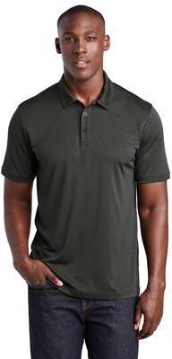 Sport-Tek ST467 Endeavor Polo Shirt in Black Heather size 2XL   Polyester