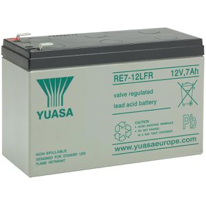 Yuasa AGM-Batterie RE7-12LFR, 12 V, 7 Ah, Faston 6,3 mm Anschluss