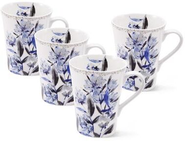 Mikasa Kaia Set of 4 Platinum Mugs, 13.5 oz