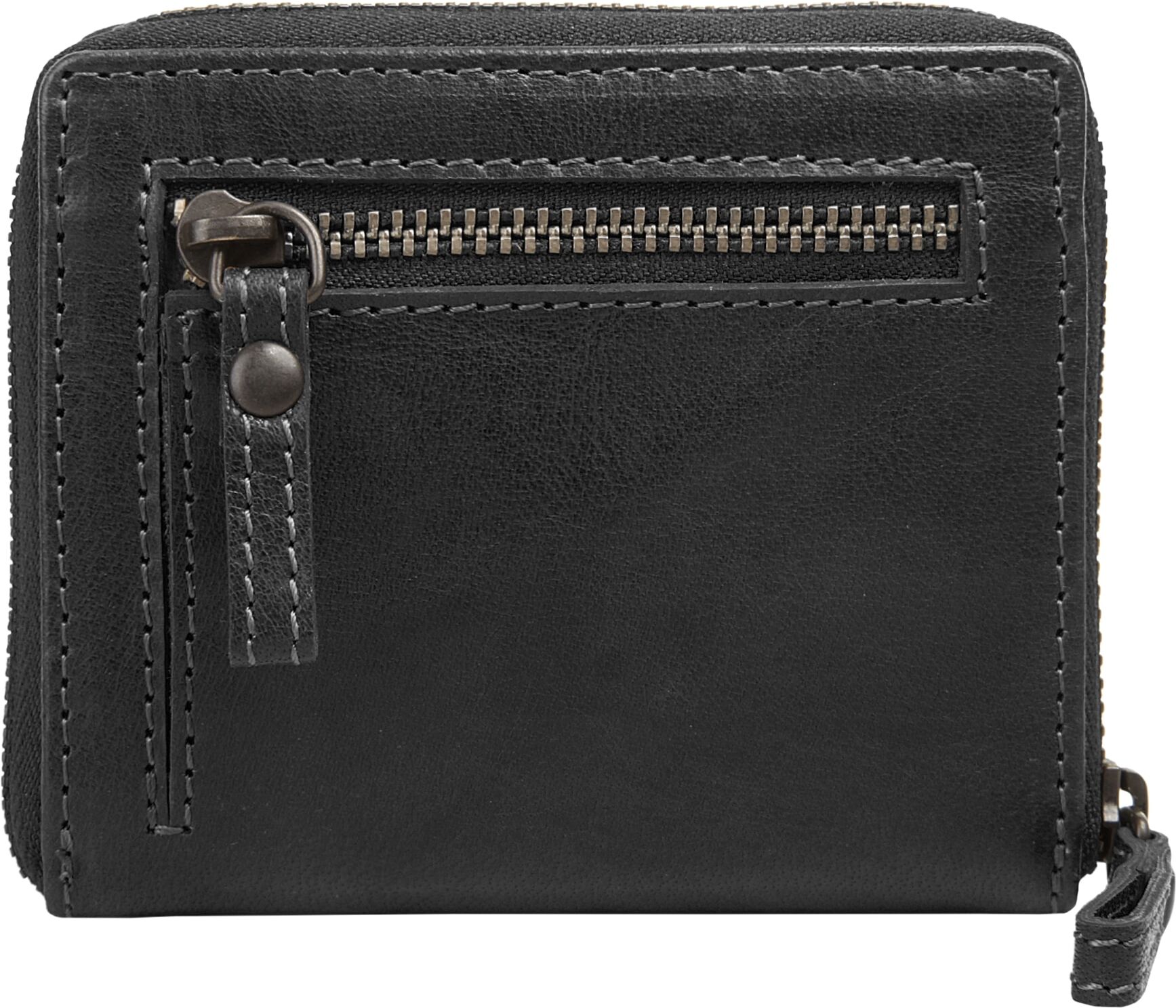 Geldbörse SPIKES & SPARROW "SPIKES & SPARROW Herren, Damen RFID echt Leder", Herren, schwarz, Leder, Kleinlederwaren Geldbörse, echt Leder schwarz Einheitsgröße