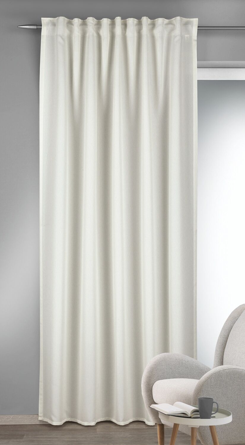 HOMING "Louis" verdeckte Schlaufen 1 Stk. tlg. Fertigschal weiß 245cm, verdeckte Schlaufen, 135cm