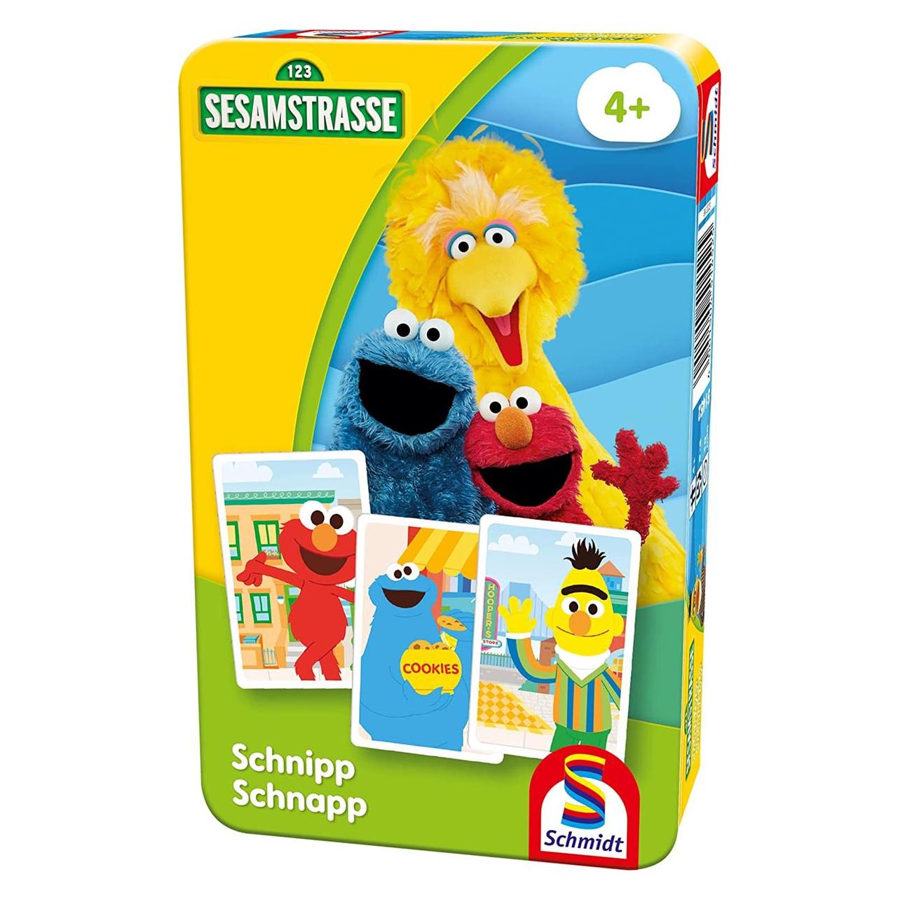 Schmidt Spiele Sesamstrasse Schnipp Schnapp Metalldose (Deutsch, 2 - 4 Spieler) (51452)