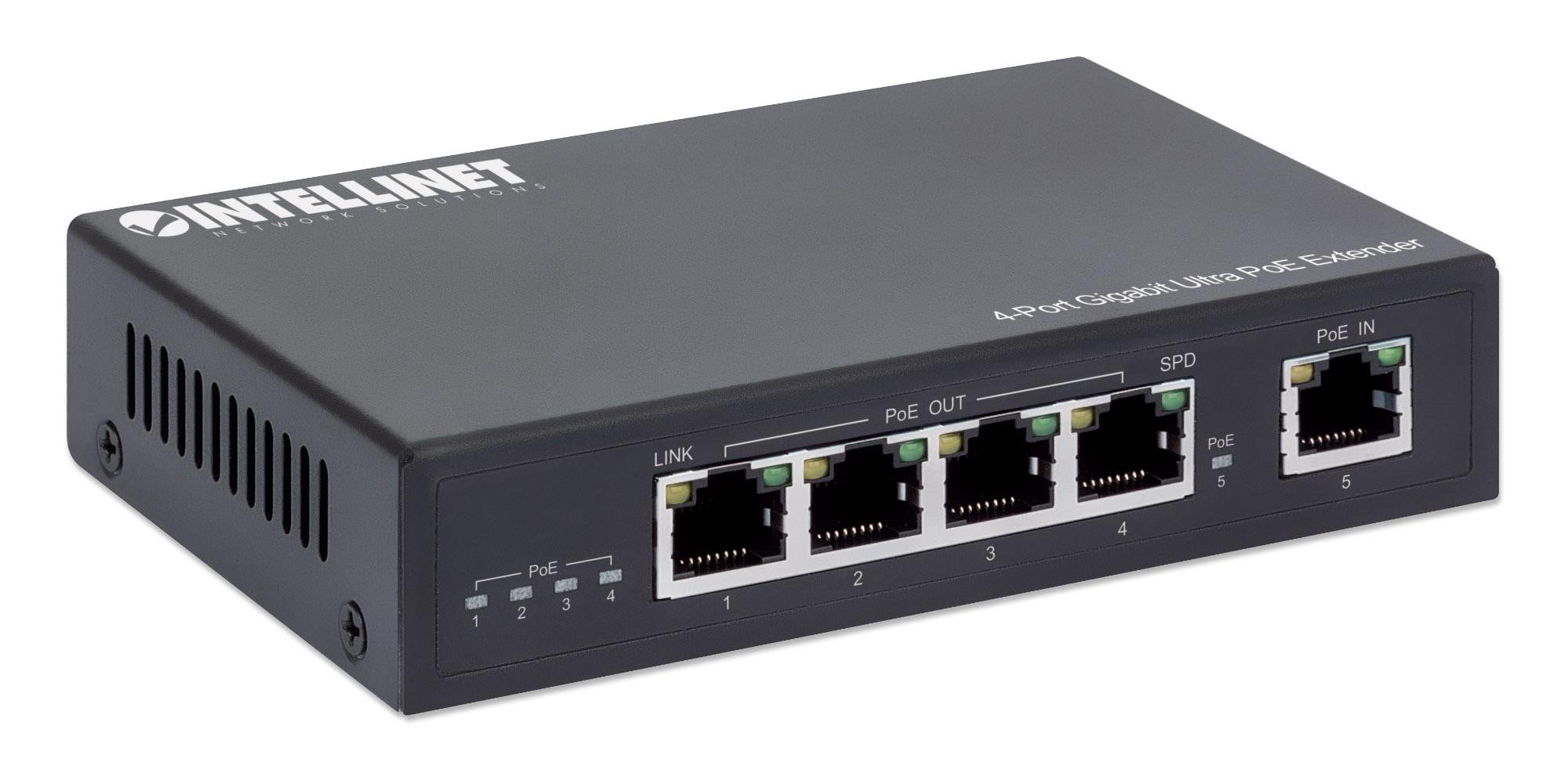 Intellinet 4-Port Gigabit Ultra PoE Extender