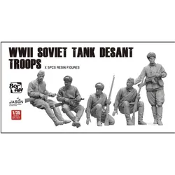 Border Model WWII Soviet Tank Desant Troops (5 pcs. Resin Figures)