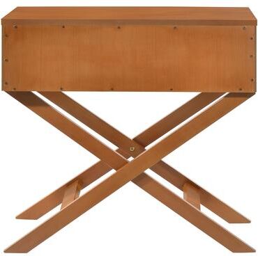 Elegant Oak Contemporary Nightstand