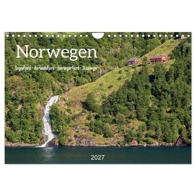 Norwegen. Sognefjord - Aurlandsfjord - Geirangerfjord - Stavanger (Wandkalender 2027 DIN A4 quer), CALVENDO Monatskalender