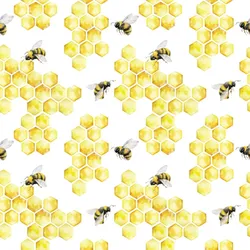 20 Servietten Papier 33x33cm 3-lagig hochwertige Einweg Papierservietten Honigwaben Bienen Motiv Osterservietten Motivservietten Lunchservietten Gelb