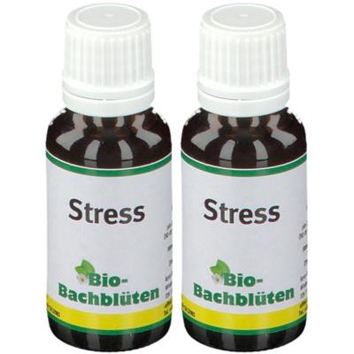 BIO Bachblüten Stress Tropfen f.Hund/Katze/Pferd 2x 2x20 ml Flüssigkeit