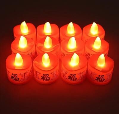 Uplift Treasures Flameless LED Tea Light Candles Realistic Flickering Wax Effect a 12 pack