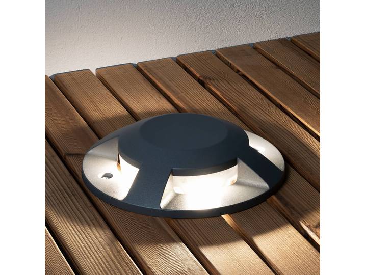 Konstsmide LED-Bodenstrahler 7878-370, vierflammig 7878-370, schwarz, Aluminium