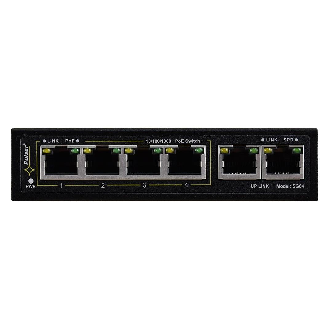 Pulsar SWITCH GIGABIT POE 4+2 SG64 (6 Ports) (SG-64)