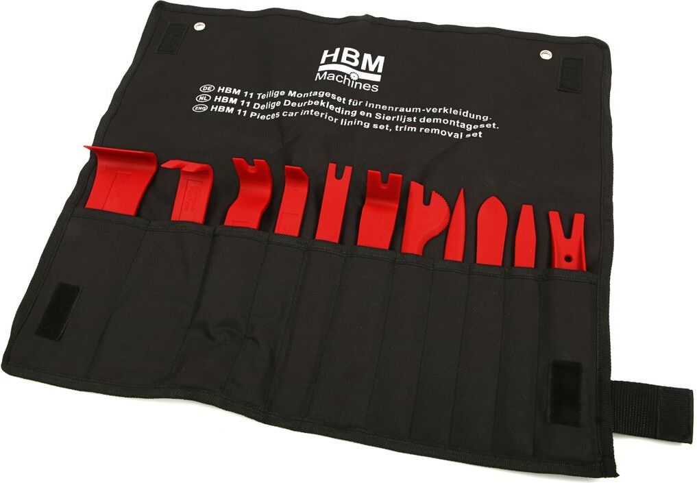 Set di smontaggio per rivestimenti e listelli delle porte HBM 11 pezzi
