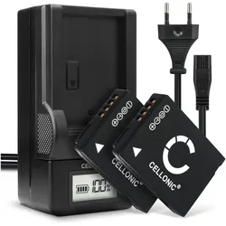 Cellonic Akku für Leica V-LUX 20, 30, 40 (Kamera Akku), Kamera Stromversorgung, Schwarz