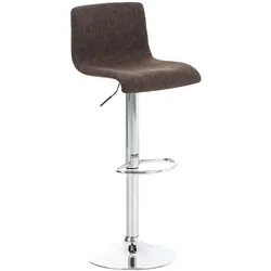 CLP Barhocker Hover Stoff braun/Metall in Chromoptik