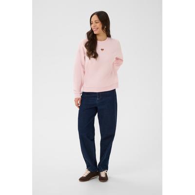 Sweatshirt SAINT TROPEZ "Damen Sweatshirt NachinaSZ", Damen, Gr. L, rosa (festival bloom), Obermaterial: 60% Baumwolle CO(Bio). 40% Polyester PES., Sweatshirts Sweatshirt