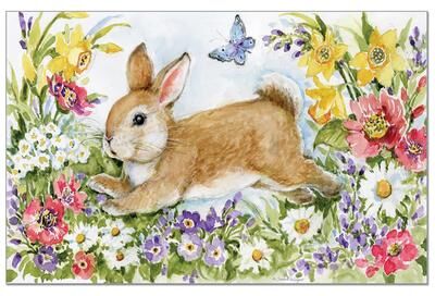 FirstDawn "Spring Jump 24 Sheet Reusable Premium Paper Stock Placemats in Resealable Storage Bag Made in The USA 17"" x 11"""