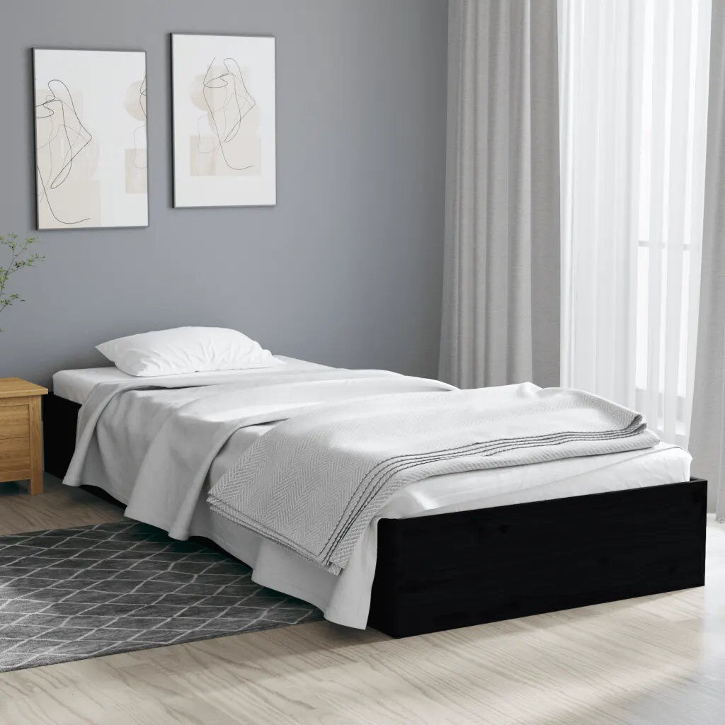 Latitude Run Husch European Kingsize Solid Wood Bed natural Small Single (2'6)