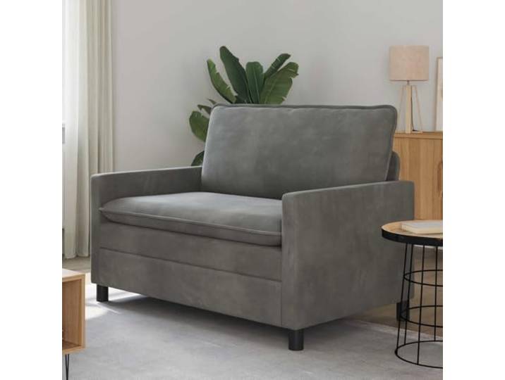 YUTAASU Sofa Dunkelgrau 126 x 81 x 87,5 cm Samt Metallrahmen, Ergonomisches Design, Pflegeleicht, Wohnzimmer, Schlafzimmer