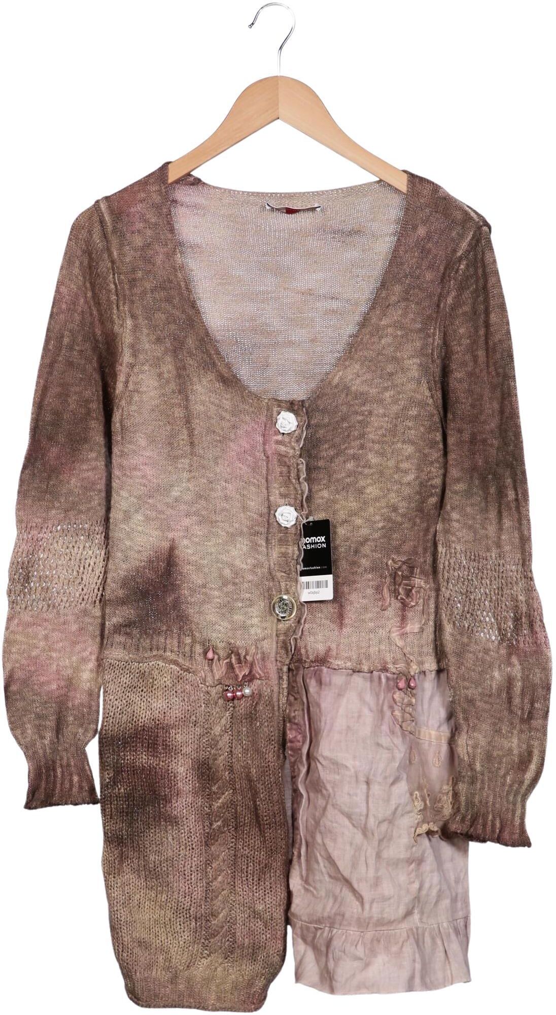 Elisa Cavaletti Damen Strickjacke, Mehrfarbig, Gr. L, Viskose / Leinen / Baumwolle - Second Hand