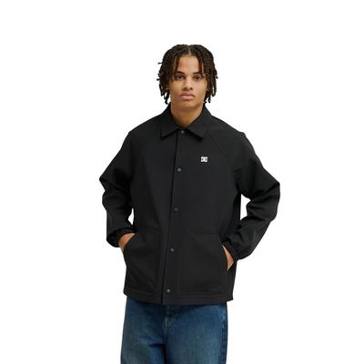 Trainingsjacke DC SHOES "Drylyne Coach 10K", Herren, Gr. XL, schwarz, Obermaterial: 100% Polyester., Jacken Trainingsjacke