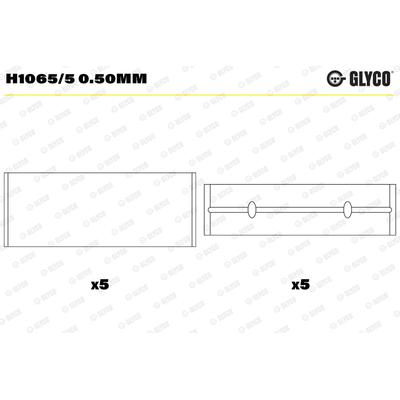 GLYCO Kurbelwellenlager h10655050mm