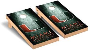 Skip's Garage Miami Hurricanes Museum Cornhole Board Set