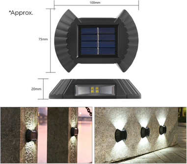 HomeDecorAndMore LLC Solar Wall Stair Lights White