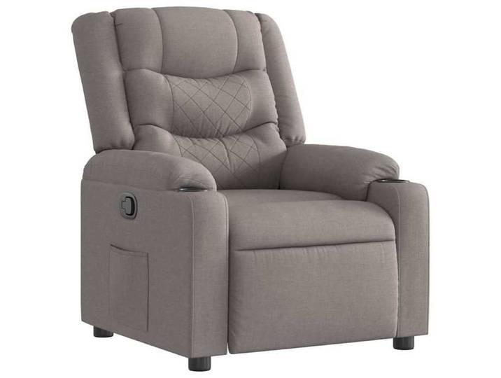 SARA@Fauteuil inclinable - Régler manuellement - accoudoirs - Taupe Tissu HO38963