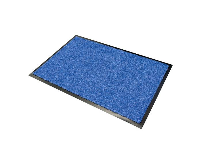 Tapis d'entrée absorbant Wash & Clean bleu 0,90 x 1,20 m