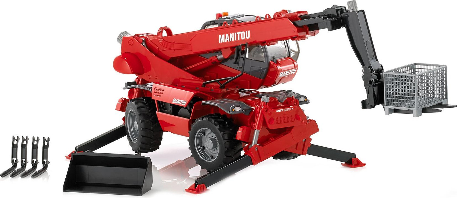 Bruder Manitou MRT 2150 telescopische wiellader schaal 1:16 met accessoires